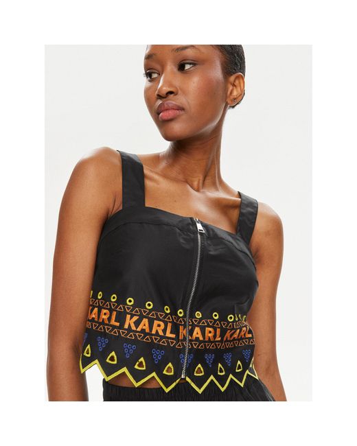 Karl Lagerfeld Black Top 241W1611 Slim Fit