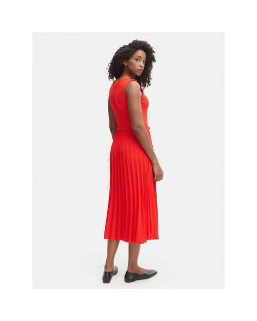 Tommy Hilfiger Red Kleid Für Den Alltag Ww0Ww49312 Regular Fit
