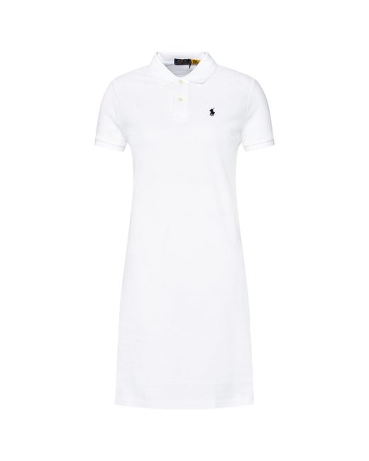 Polo Ralph Lauren White Kleid Für Den Alltag Polo Shirt Shop 211799490017 Weiß Regular Fit