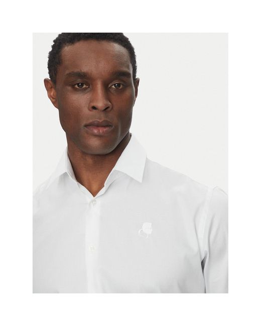 Karl Lagerfeld Hemd 605038 552602 Modern Fit in White für Herren