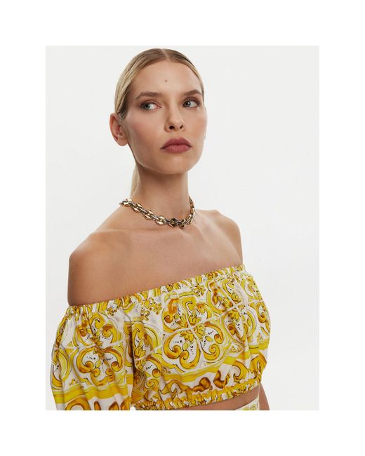 Dolce & Gabbana Yellow Top F755Rt Hh5Ba Regular Fit