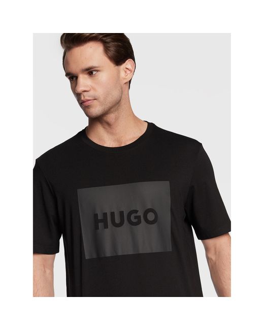 HUGO T-Shirt Dulive222 50467952 Regular Fit in Black für Herren