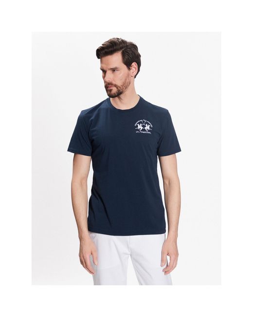 La Martina T-Shirt Vmr009 Js206 Regular Fit in Blue für Herren
