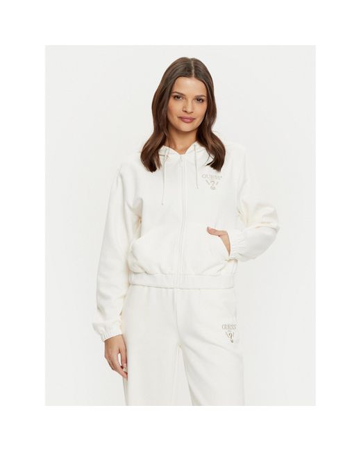 Guess White Sweatshirt V5Rq20 Kc3D2 Regular Fit