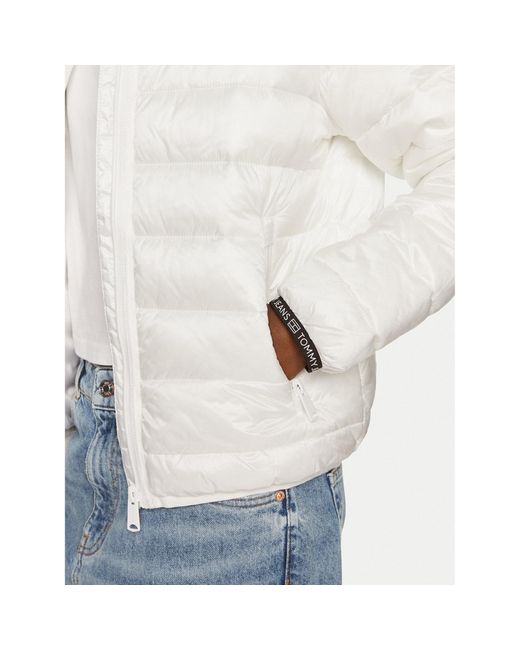 Tommy Hilfiger White Daunenjacke Tape Dw0Dw18308 Weiß Regular Fit