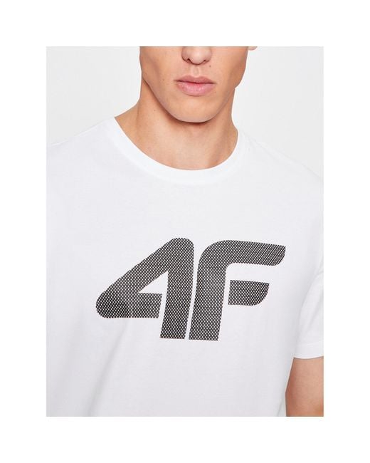 4F T-Shirt Aw23Ttshm0877 Weiß Regular Fit in White für Herren