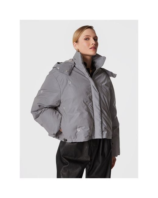 ROTATE BIRGER CHRISTENSEN Gray Winterjacke Padded Quilt Rt2096 Regular Fit