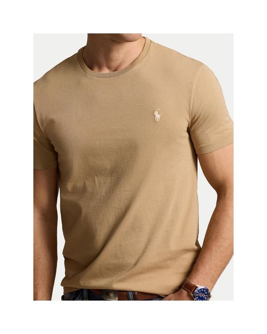 Polo Ralph Lauren T-Shirt 710671438329 Custom Slim Fit in Natural für Herren