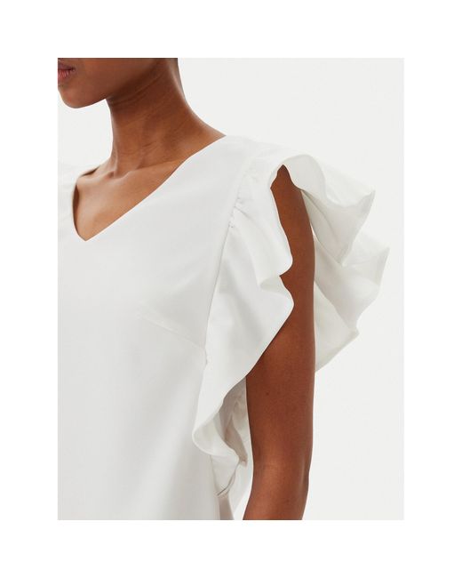 Fracomina White Coctailkleid Fr25Sd1024W46001 Regular Fit