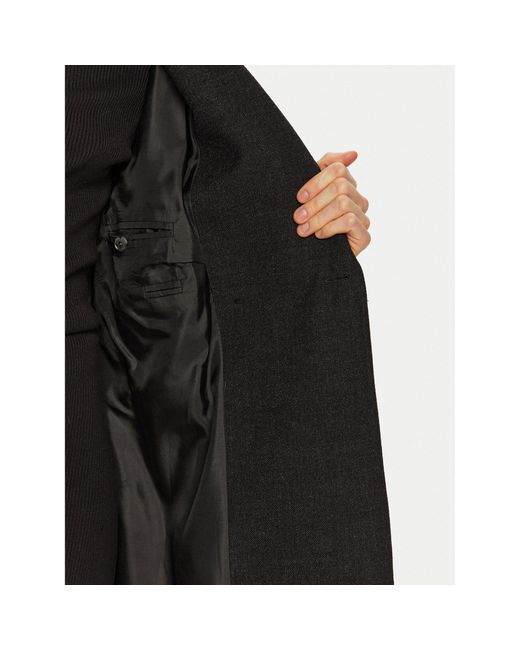 Herskind Black Wollmantel Ultra De Lux 5379174 Regular Fit