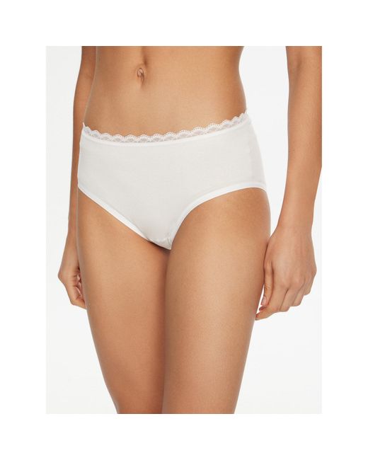 Triumph White 2Er-Set Klassische Damenslips Feel Of Cotton 10225011