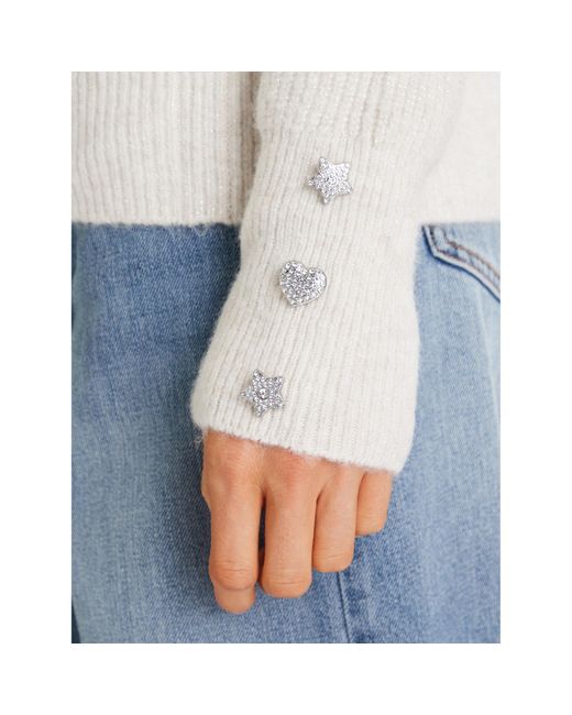 Morgan White Pullover 252-Mstar Regular Fit