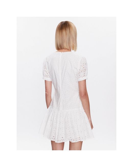 Silvian Heach White Kleid Für Den Alltag Gpp23306Ve Weiß Regular Fit