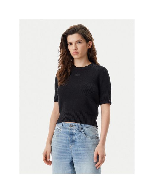 Tommy Hilfiger Black Pullover Dw0Dw20380 Regular Fit