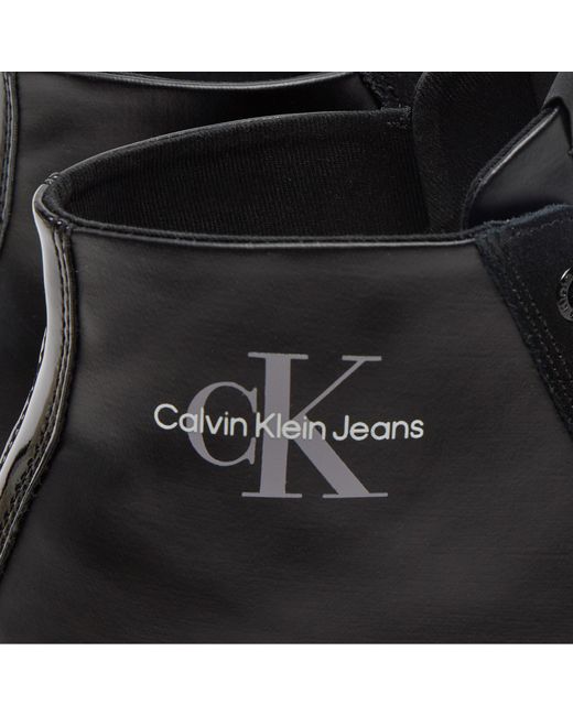 Calvin Klein Black Sneakers Bold Vulc Flatf Mid Mix Ml Mtr Yw0Yw01491