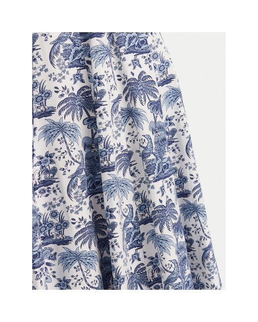 Staud Blue Sommerkleid Wells 148-7291 Regular Fit
