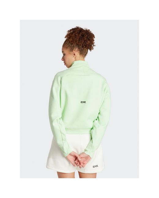 Adidas Green Sweatshirt Z.N.E. Is3922 Grün Loose Fit