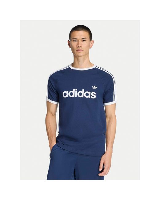 Adidas T-Shirt 3-Stripes Ringer Kf0419 Slim Fit in Blue für Herren