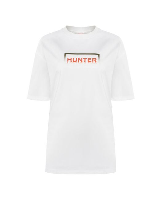 Hunter White T-Shirt Abele Haru0007251 Regular Fit