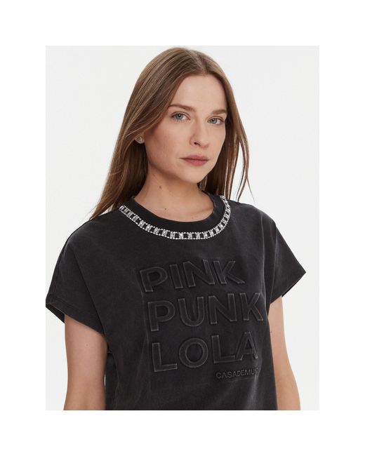 Lola Casademunt Black T-Shirt Lf2515030 Loose Fit