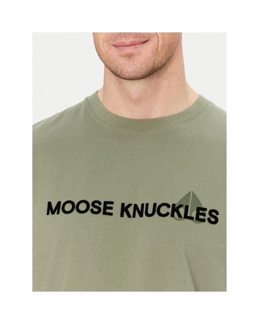 Moose Knuckles T-Shirt Conway M15Mt760 Regular Fit in Green für Herren