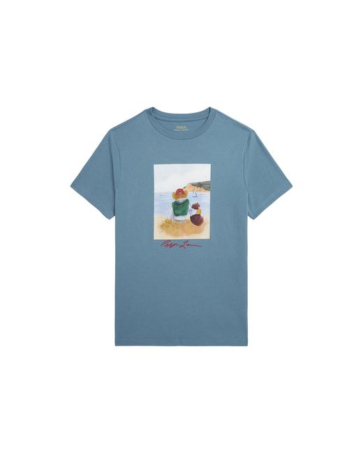 Polo Ralph Lauren T-Shirt 323A12424001 Regular Fit in Blue für Herren