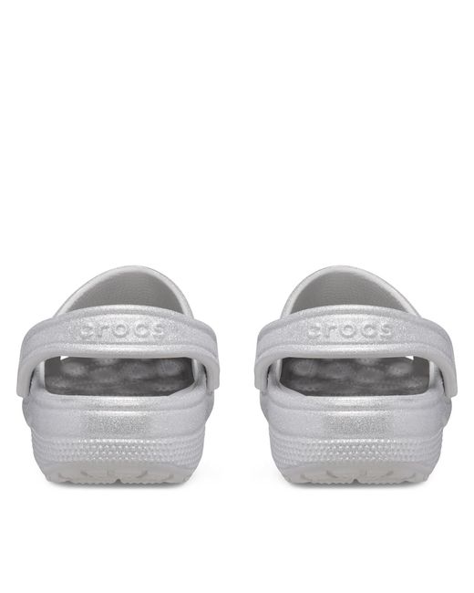 CROCSTM Gray Pantoletten Classic Glitter Clog 205942