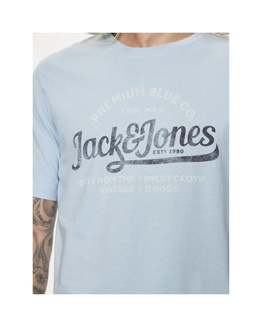 Jack & Jones T-Shirt Jprblulouie 12259674 Regular Fit in Blue für Herren
