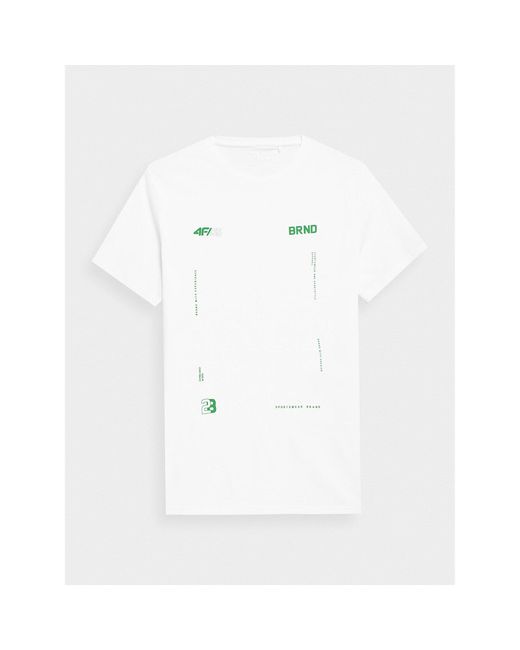 4F T-Shirt Ss23Ttshm311 Weiß Regular Fit in White für Herren