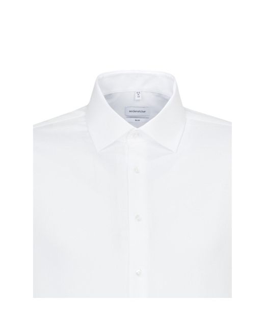 Seidensticker Hemd 01.693650 Weiß Slim Fit in White für Herren