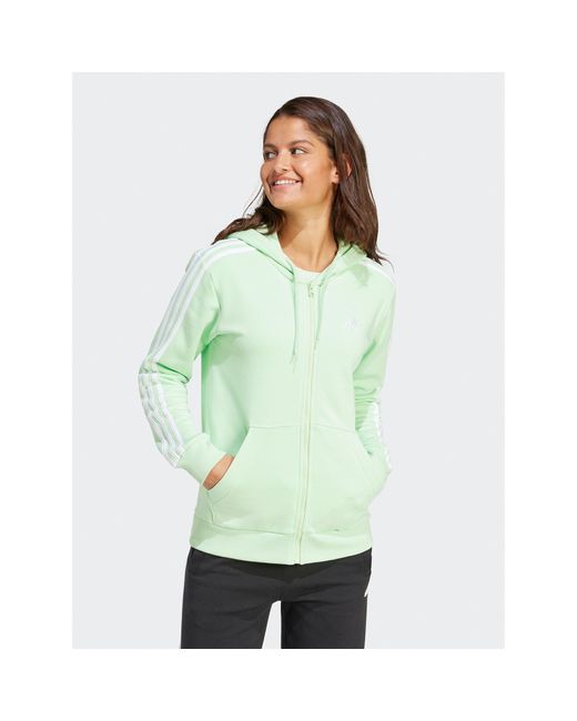 Adidas Green Sweatshirt Essentials 3-Stripes Ir6077 Grün Regular Fit