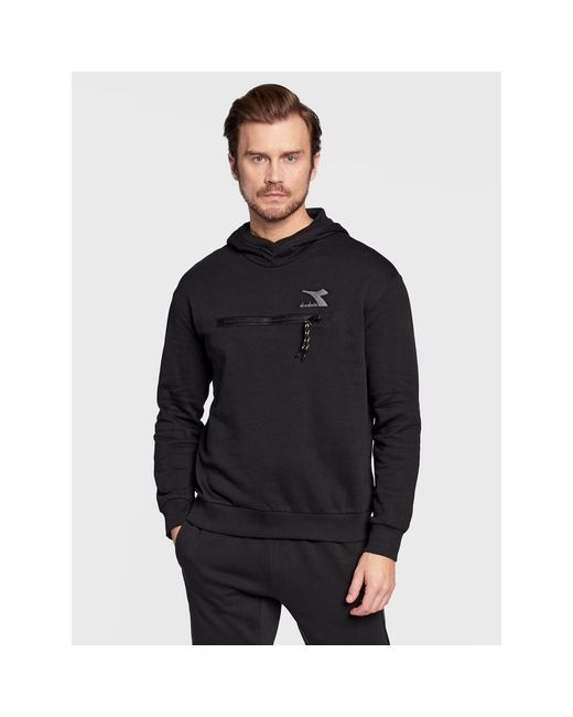 Diadora Sweatshirt Drift 102.178668 Relaxed Fit in Black für Herren