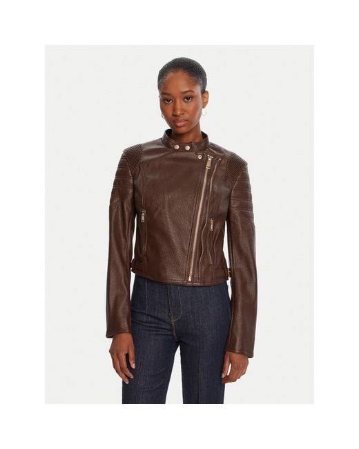 Guess Brown Jacke Aus Kunstleder W5Yl19 Whds0 Regular Fit