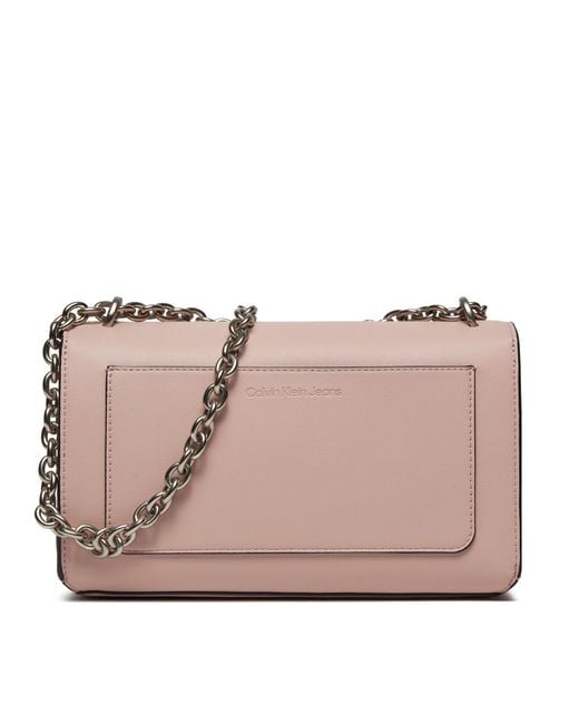 Calvin Klein Pink Handtasche Sculpted Ew Flap Conv25 Mono K60K611866