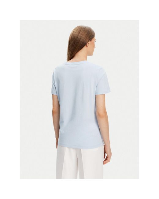 Tommy Hilfiger Blue T-Shirt Script Ww0Ww45746 Regular Fit