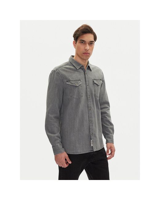 Mustang Jeanshemd Duver 1016240 Regular Fit in Gray für Herren