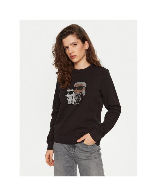 Karl Lagerfeld Black Sweatshirt A1W20081 Regular Fit