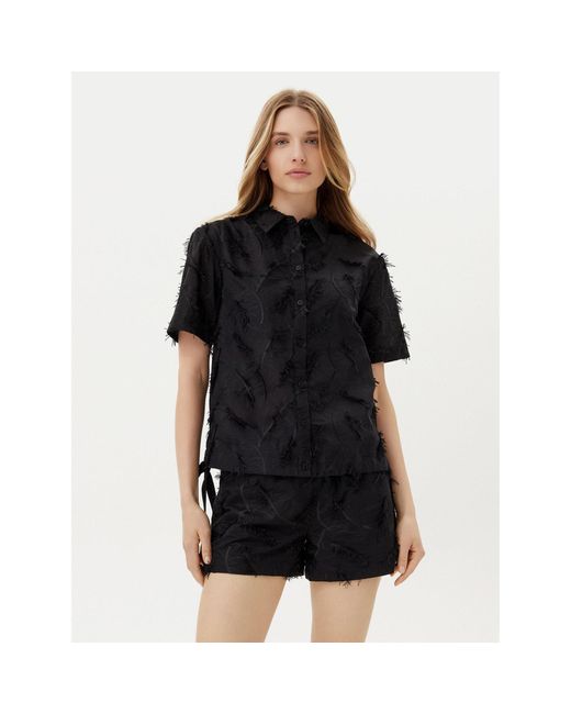 Silvian Heach Black Hemd Serema Gpp25332Ca Regular Fit