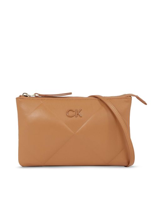 Calvin Klein Brown Handtasche Re-Lock Quilt Crossbody K60K611042