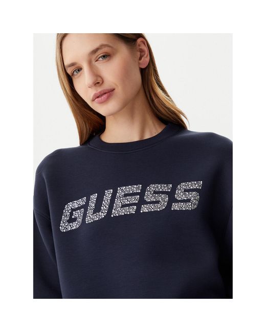 Guess Blue Sweatshirt V4Bq15 K7Uw2 Regular Fit