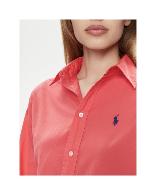 Polo Ralph Lauren Pink Hemd Ls Ligh St 211916277007 Regular Fit