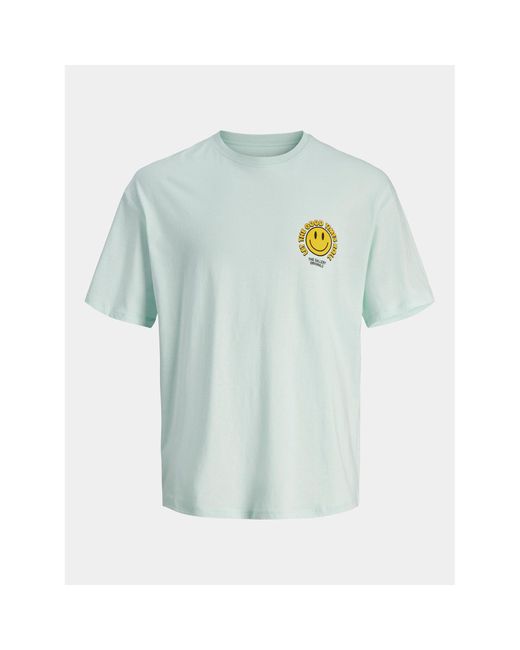 Jack & Jones T-Shirt Jorfrutti 12256926 Wide Fit in Blue für Herren