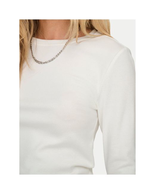 ONLY White Bluse Riley 15323159 Slim Fit
