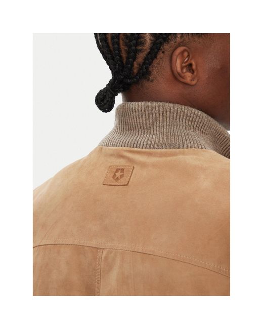 Milestone Lederjacke Msnicolas 531628 60690 Regular Fit in Natural für Herren