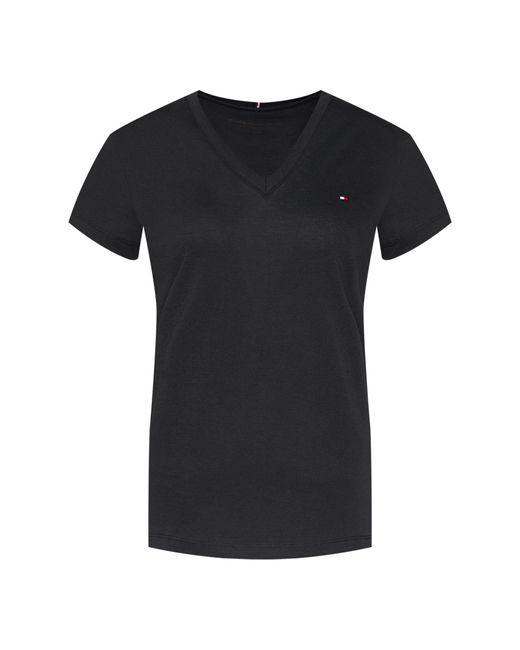 Tommy Hilfiger Black T-Shirt Heritage Tee Ww0Ww24969 Regular Fit