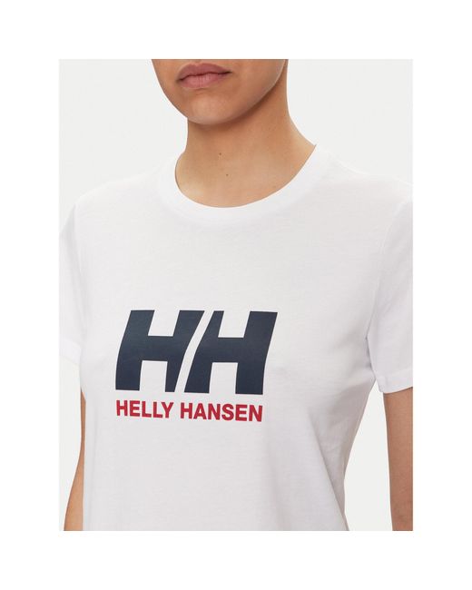 Helly Hansen White T-Shirt W Hh Logo T-Shirt 2.0 34465 Weiß Regular Fit