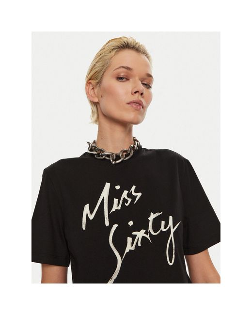 Miss Sixty Black T-Shirt 6L3Sj3780000 Regular Fit