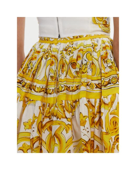 Dolce & Gabbana Yellow Minirock F4Cb1T Hh5Dv Regular Fit