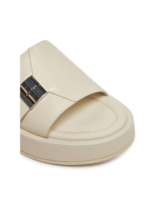 Calvin Klein Natural Pantoletten Flatform Slide W/Ck Hw