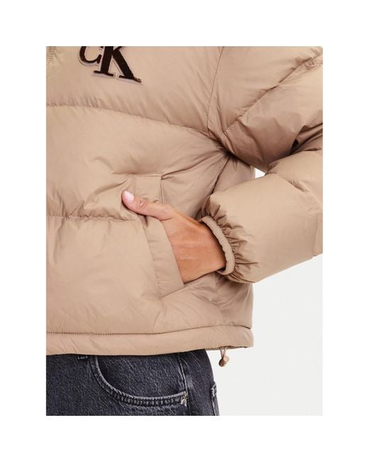 Calvin Klein Natural Daunenjacke Graphic Logo Lv047D503G Regular Fit